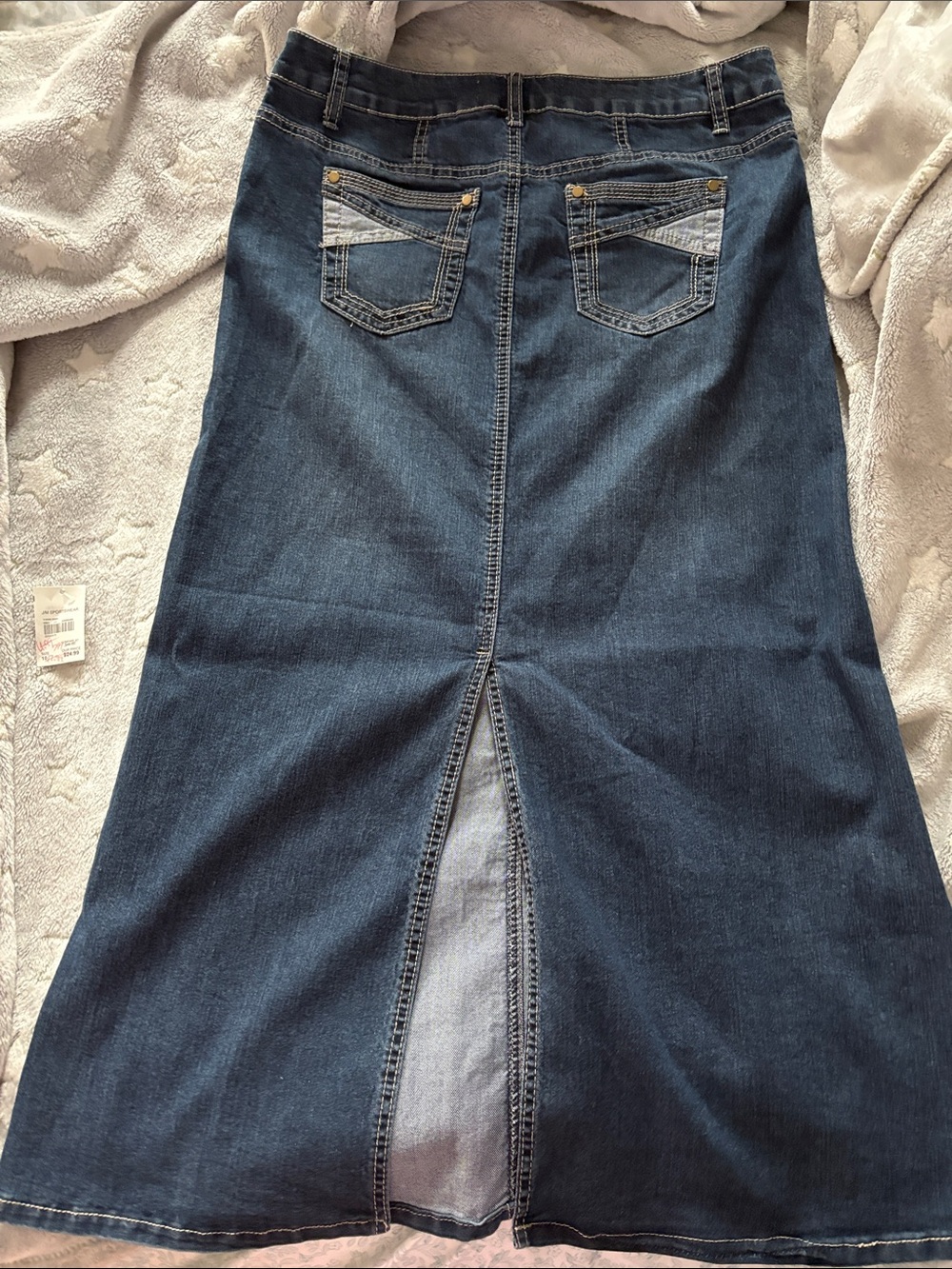 Women's Dark Blue Denim Maxi Skirt - Classic Casual (never worn) - Picture 3 of 3